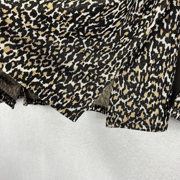 Kobi Halperin Top Size Medium Leopard Print Long Sleeve Smocked Cuff Oversized - Picture 10 of 12